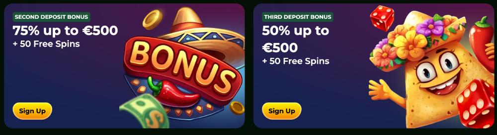 Odměny pro stálé hráče Casinacho — denní, týdenní a nedělní bonusy